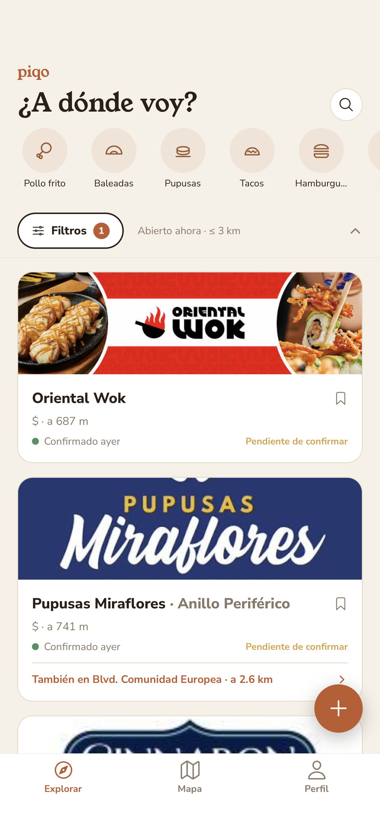 Piqo — Explorar lugares en Tegucigalpa